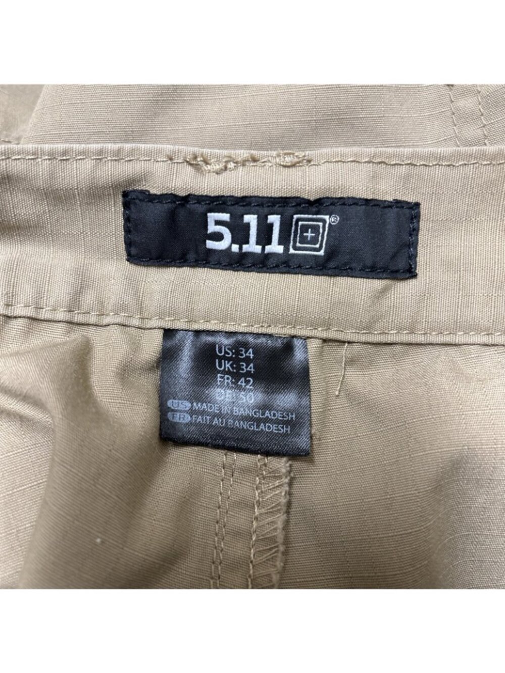 5.11 Taclite Pro Shorts Mens Size 34 Beige Ripstop Tactical Cargo Utility 73287 - Picture 5 of 9